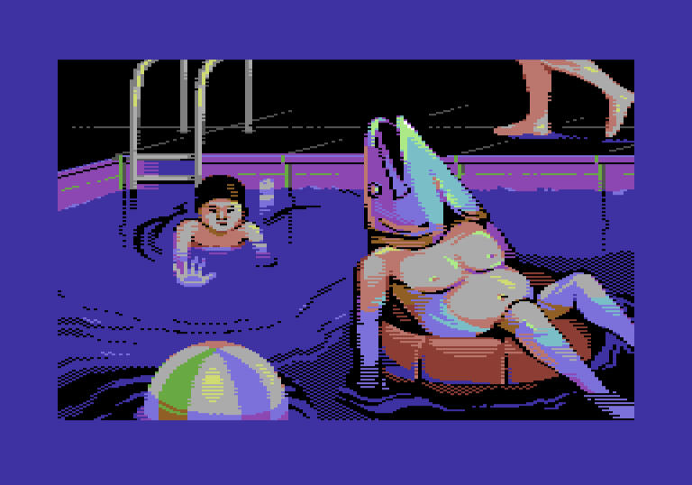 Typical Day at the Pool (C64 HiRes)